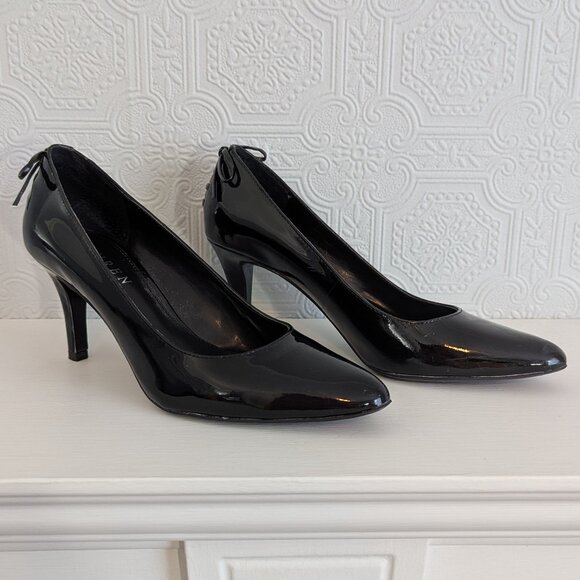 Lauren Ralph Lauren Shoes Black Elisabeth Bow Back - 5B US - Picture 1 of 10